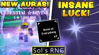 I GOT 2 NEW AURAS AND USED MY FIRST RUNE OF EVERYTHING ON SOLS RNG ERA 8!