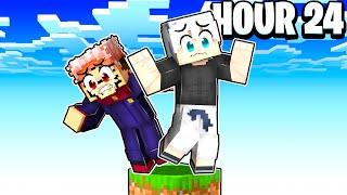 I Spent 24 Hours in Jujutsu Kaisen Minecraft on One Block!