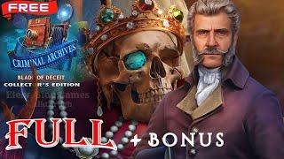 Criminal Archives 4 Blade of Deceit CE F2P 2024 Full Game Let's Play ElenaBionGames