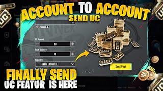 Biggest News  | Finally Uc Sending Feature Is Here | How To  Send Uc Account To Account | Pubgm