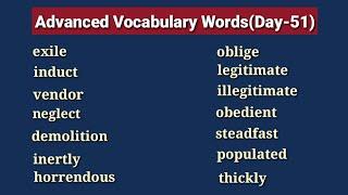 Advanced vocabulary words (Day-51)// English to Rohingya