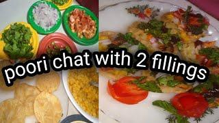 #Iftar quick recipe #pori chaat#yumist chaat with 2 fillings must try#Taiyaba'sRecipes#