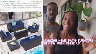 Amazon Home | Outdoor Patio Furniture with Firepit | Setup with Review