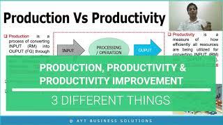 Production vs Productivity | Difference Between Production and Productivity | AYT India Academy