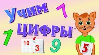 Учим цифры с Муриком. Счёт от 1 до 10.