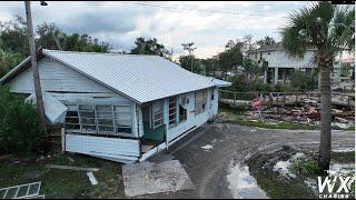 Horseshoe Beach, FL Aftermath from Hurricane Idalia from drone with before and after drone video