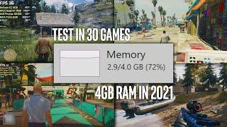 4GB RAM in 2021 - Test in 30 Games