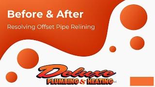 Before After Resolving Offset Trenchless Pipe Relining