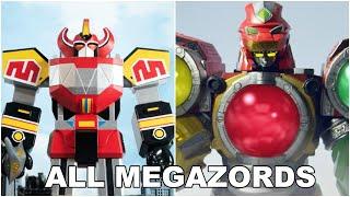 Power Rangers All MEGAZORD Transformations (Mighty Morphin - Cosmic Fury MEGAZORDS)