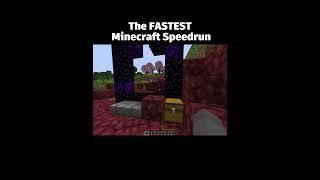 Minecraft Speedrun #shorts #minecraftfunny