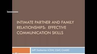 Intimate Partner and Family Relationships: Effective Communication Skills with Jeff Zacharias