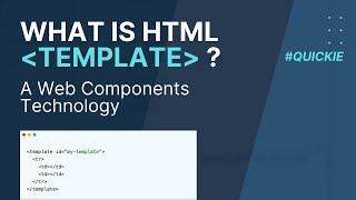 4mins: HTML Template Tag - Learn the Web Components Technology