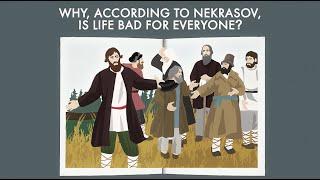 Why is no one happy in Russia according to Nekrasov?