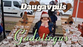 Daugavpils Latvija Gadatirgus Новогодний базар у Олимпийского