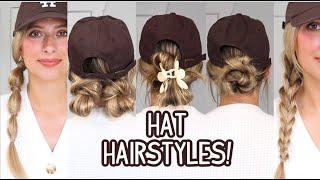 6 EASY HAIRSTYLES TO WEAR WITH HATS FOR THE FALL! MEDIUM & LONG HAIRSTYLES