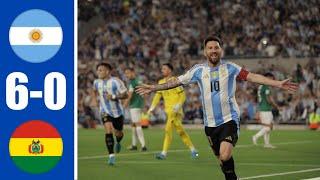 Messi hat trick goals and 2 assists for Argentina vs Bolivia (6-0) Highlights