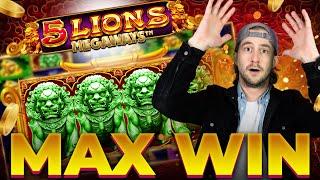 OUR FIRST MAX WIN ON 5 LIONS MEGAWAYS (INSANE WIN) 