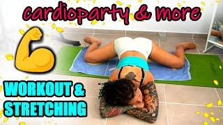 WORKOUT & STRETCHING SESSION: cardioparty, lower & core | Strength, Flexibility & Mobility