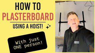 How To Plasterboard A Ceiling Using A £112 Hoist!