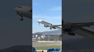 Somebody's watching me...  777 powering down the runway and soaring into the skies ️
