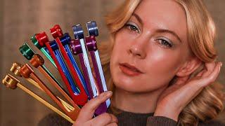 Tuning Fork ASMR  Eyes Closed Instructions & Binaural Beats Sound Healing