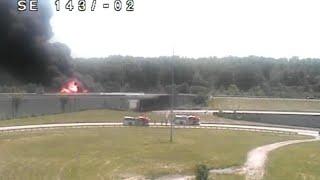 Columbus fire officials give update on tanker truck fire that shut down several lanes on I-270