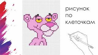 Как Нарисовать Розовую Пантеру По Клеточкам | The Pink Panther | #pixelart