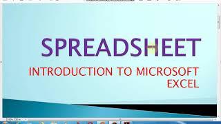 #Introduction to Spreadsheet# # By eschool Online#