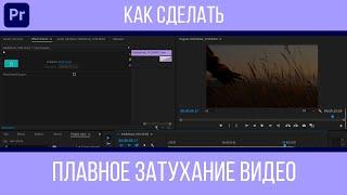 Как сделать затухание видео в Premiere Pro №2