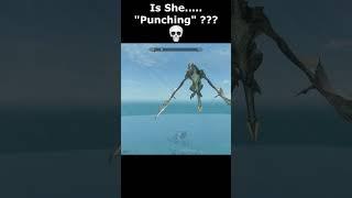 Is She....."Punching" ???  #skyrim #skyrimanniversary #elderscrolls #shorts