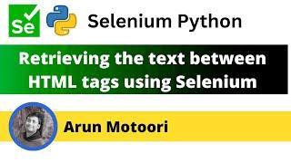 Retrieving the text between HTML tags (Selenium Python)