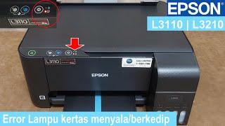 Epson L3110, L3210 paper light is on or blinking, this is the cause, paper is stuck