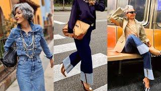 The MOST WEARABLE DENIM Trends for fall 2024 | Natural Fashion for Women Over 60 | Hottest Top Jeans