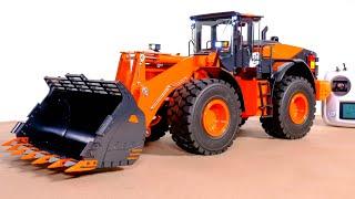 UNBOXING JDM-198 JD MODEL ZW370 HITACHI RC HYDRAULIC WHEEL LOADER, SMOKE, LIGHTS, SOUND TOUCAN HOBBY