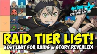 Best Units for Raids & Story? All Star Tower Defense Raid / Story Unit Tier List!