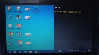 Your PC can't project to another screen. Try reinstalling the driver or using a different video card