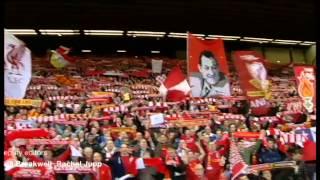 The Anfield Kop sings You'll Never Walk Alone - Newsnight