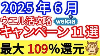【ウエル活】2025年6月　ウエル活攻略動画　キャンペーン11選　最大109％の黒字案件も