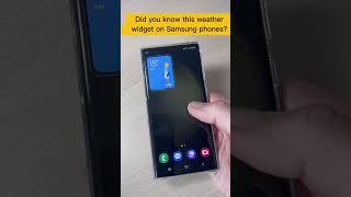 Cool  weather widget on Samsung Galaxy S23 #samsung #galaxys23ultra #widget #shorts