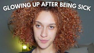 GLOWING UP AFTER BEING SICK VLOG | my rooms a mess and so am i