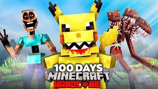 I Survived 100 Days in the POKEMON Horror Mod in Hardcore Minecraft [Full Movie]