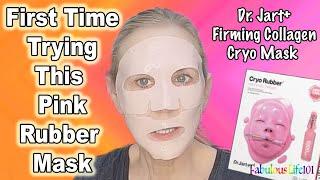 First Time Trying This Pink Rubber Mask/Dr Jart/Korean Skincare Cryo Collagen Mask