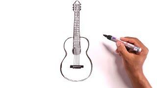 Learn to draw an Acoustic Guitar