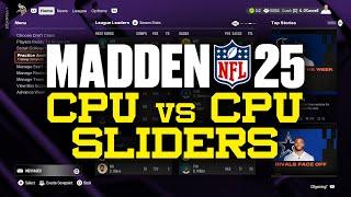 Madden 25 CPU vs CPU Sliders For Franchise