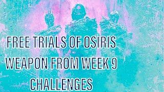 FREE TRIALS OF OSIRIS WEAPON FROM CHALLENGES!! | Destiny 2 Solstice Seasonal Challenges Week 9