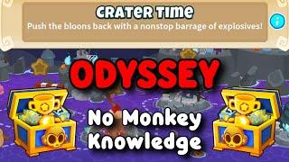 BTD6 Odyssey Tutorial | No Monkey Knowledge | Crater Time