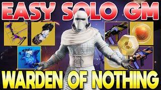 EASY SOLO Grandmaster Nightfall WARDEN OF NOTHING on Prismatic Warlock! | Destiny 2