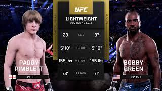 Paddy Pimblett VS Bobby Green  | UFC 5 | Full Fight