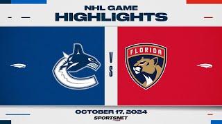 NHL Highlights | Canucks vs. Panthers - October 17, 2024