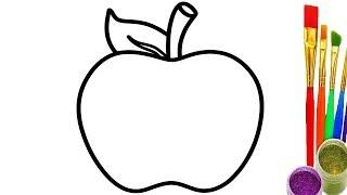 How to Draw Apple | Easy and Simple Apple Drawing | Paper Craft Mania